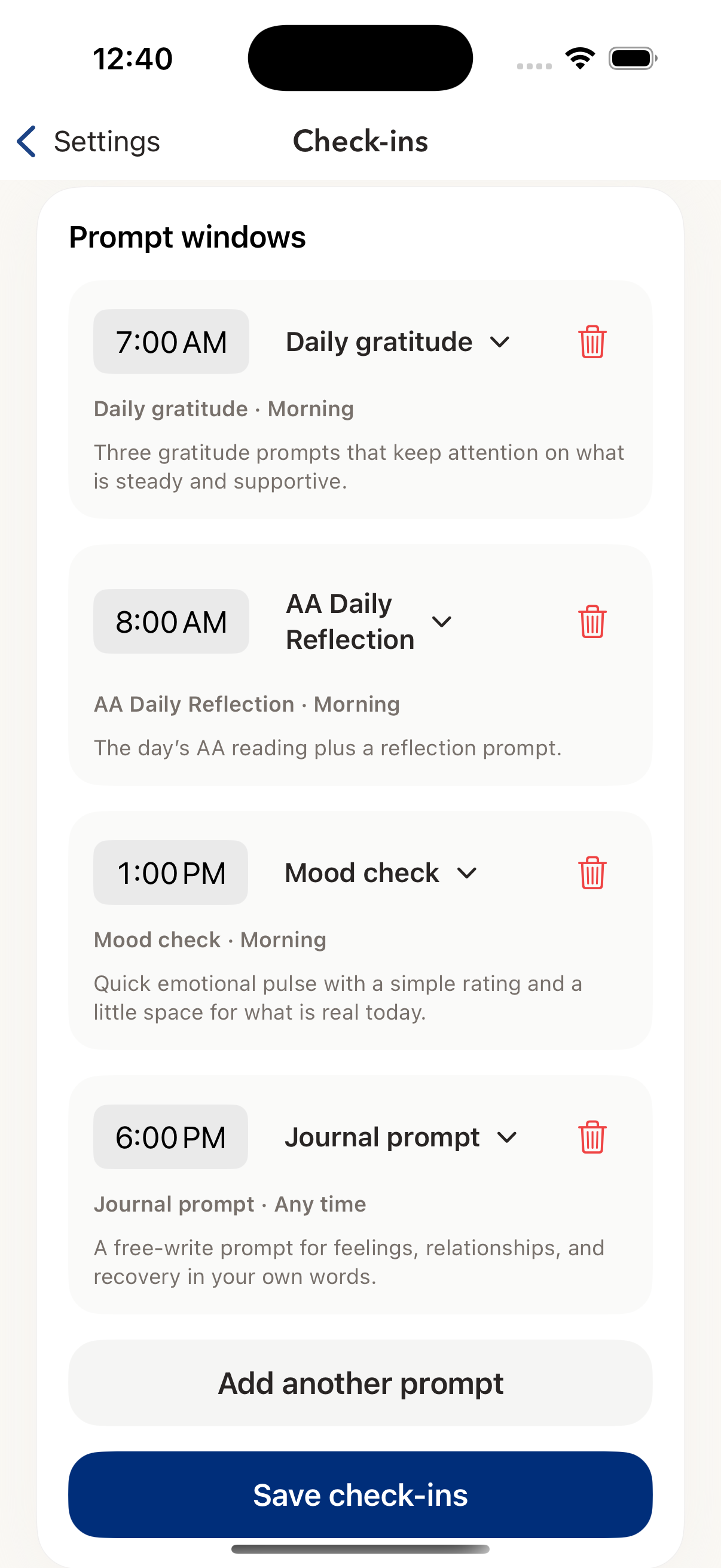 Client iOS screen seven